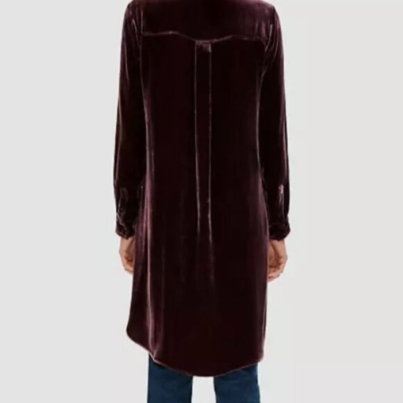 Eileen Fisher Velvet button front dress - size large - Picture 4 of 7